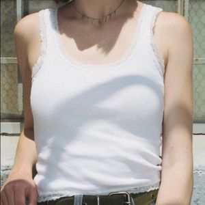 White Brandy Melville Ronnie top